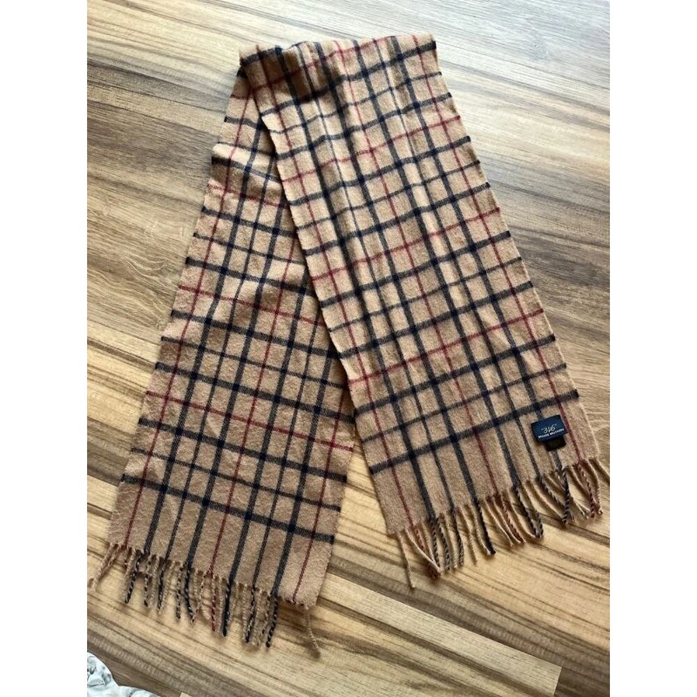 Brooks Brothers "346" plaid lambswool scarf